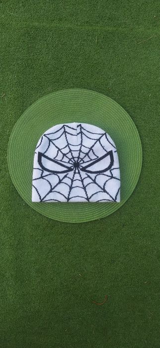 Handmade ręcznie robiona Czapka y2k drill streetwear spiderman