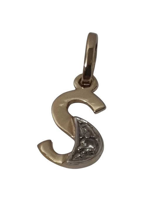 Złota  Zawieszka  LITERKA " S" 0,6 G 585