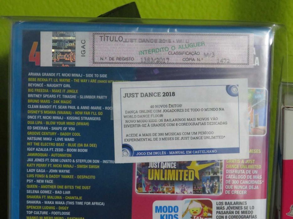 Just Dance 2018 Wii U + Figura Oficial Panda NOVO/SELADO