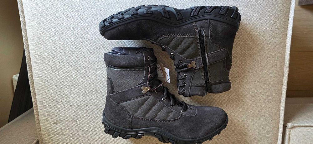 Lasocki Trzewiki skórzane r.42 Nowe Grey Wysokie Zamek