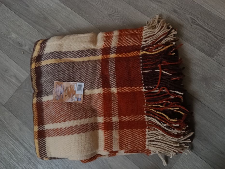 Плед из новозеландской шерсти, 100% шерстяной плед  ТМ Ярослав