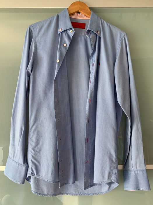 Camisa Carolina Herrera Azul 15 1/2