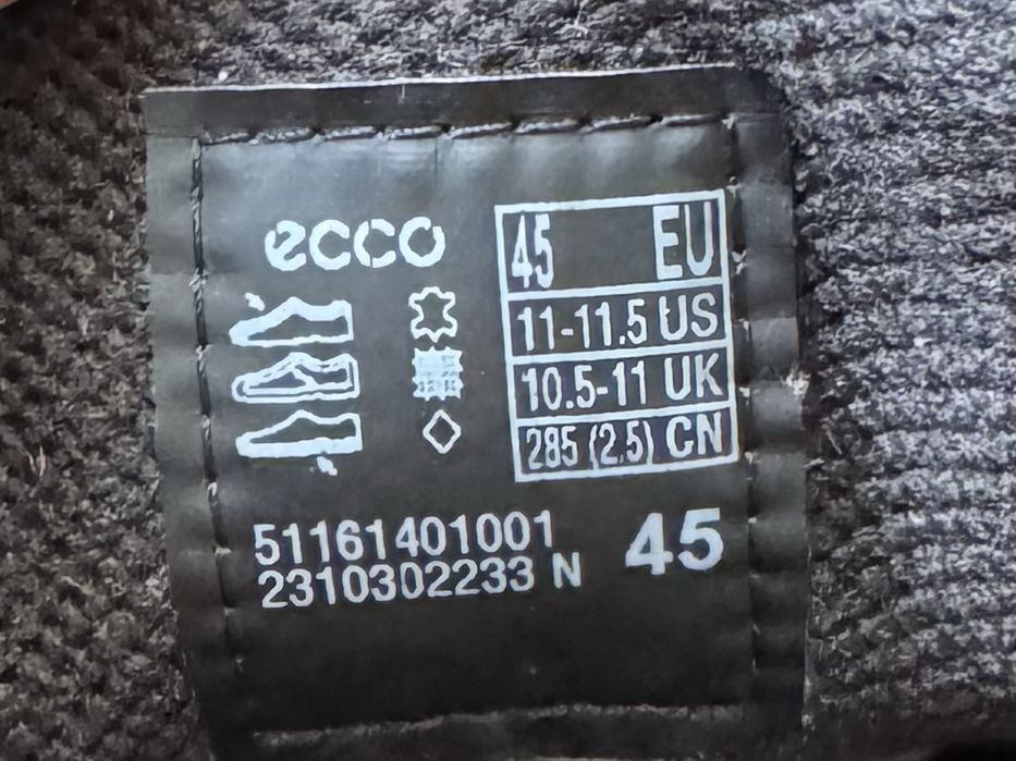 Ecco туфлі кросівки Gore-tex р.45(29,5 см)