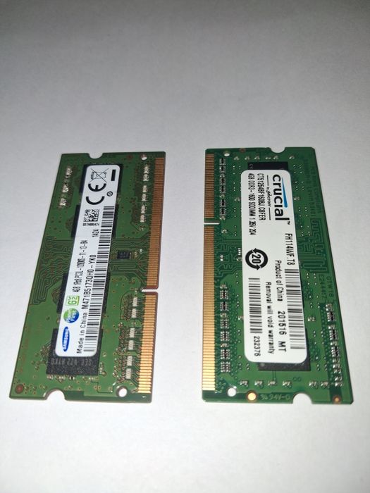 Оперативна пам'ять для ноутбука DDR3 SO-DIMM, 4 ГБ + 4 ГБ (усього 8 ГБ)