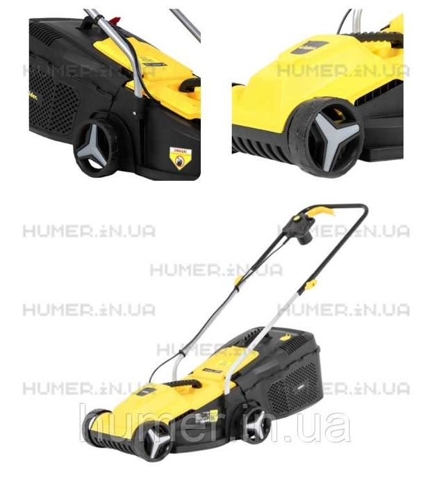 Газонокосарка електрична 3 рівні скошування Lider 1000т, 20–60мм, 25л