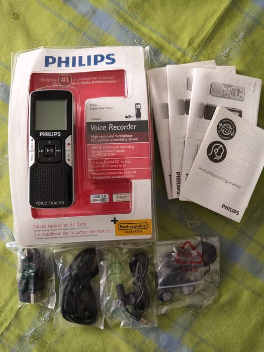 Gravador voz Philips LFH0662 novo sem qualquer utilização