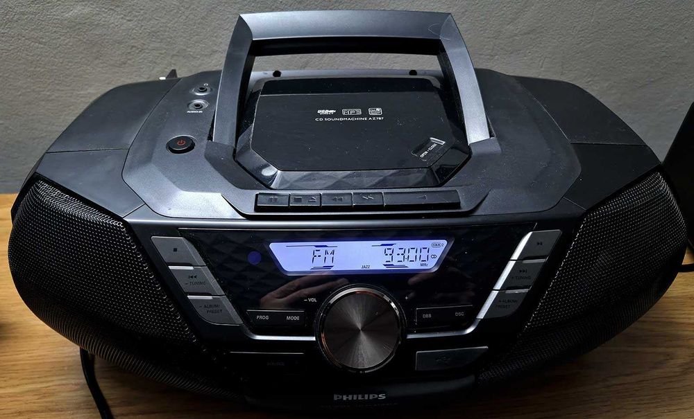 Boombox Philips AZ787 Radio USB CD MP3 CD-RW Magnetofon