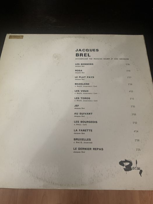 Vinil Jaques Brel - capa dupla - bom estado