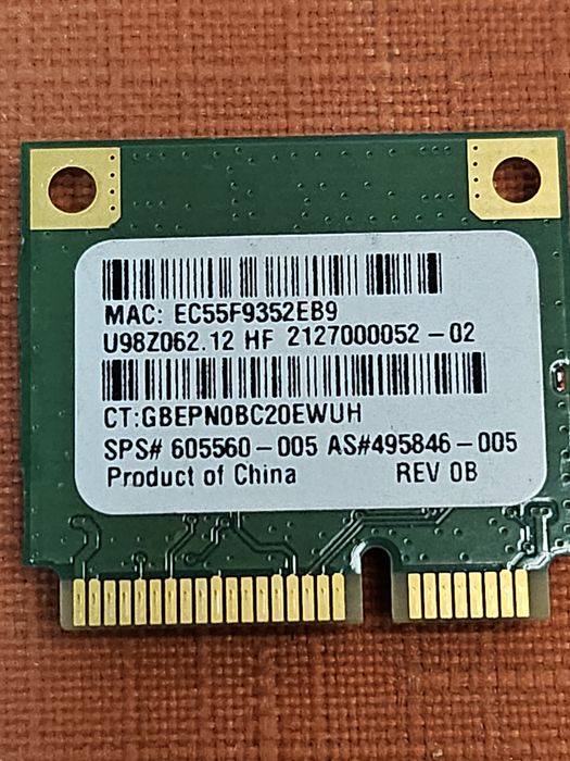 bezprzewodowa karta sieciowa HP Mini PCI Express Atheros AR5B95