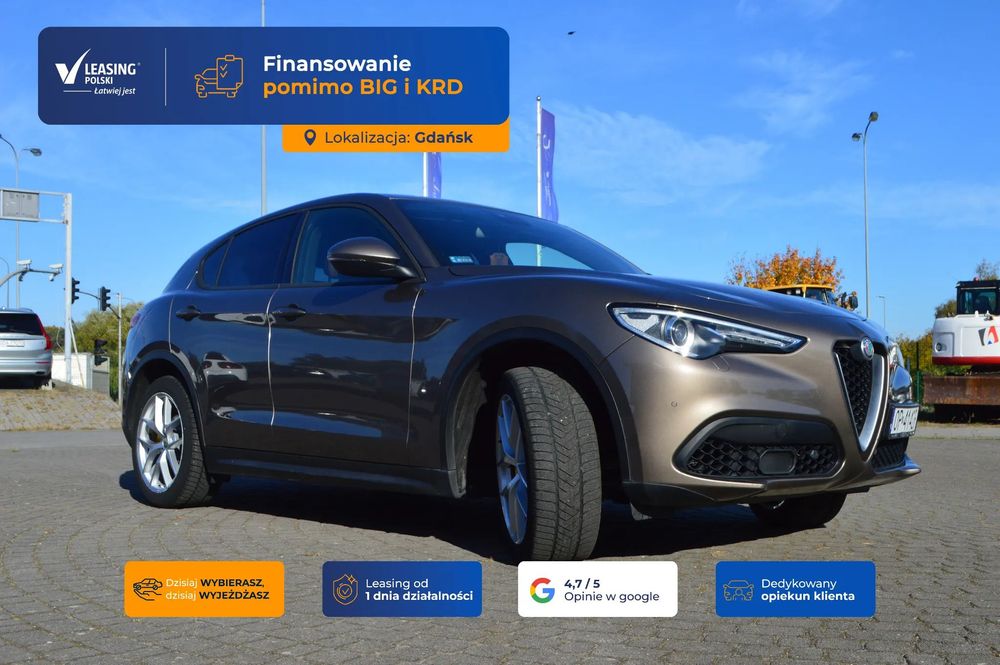 Alfa Romeo Stelvio GDAŃSK[14958] Stelvio 2.0 B, 280 KM, napęd 4X4, niski przebig, Fv 23%.