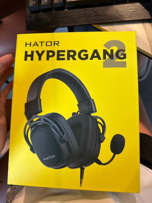 Ігрова гарнітура Hator Hypergang 2 (Чорна) + Коробка