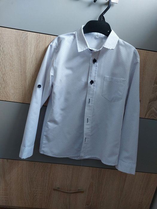 Biała koszula dla chłopca 122