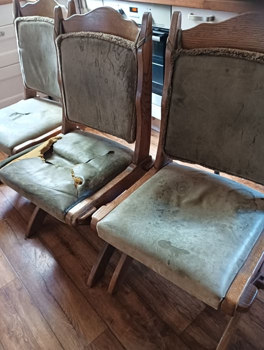 Stół dębowy z 6 krzesłami