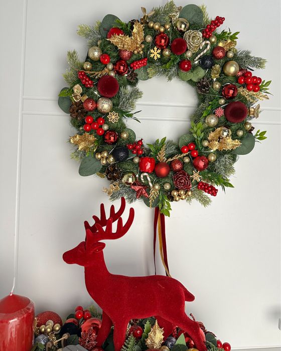 Wianek na drzwi ze światełkami 38cm 251209