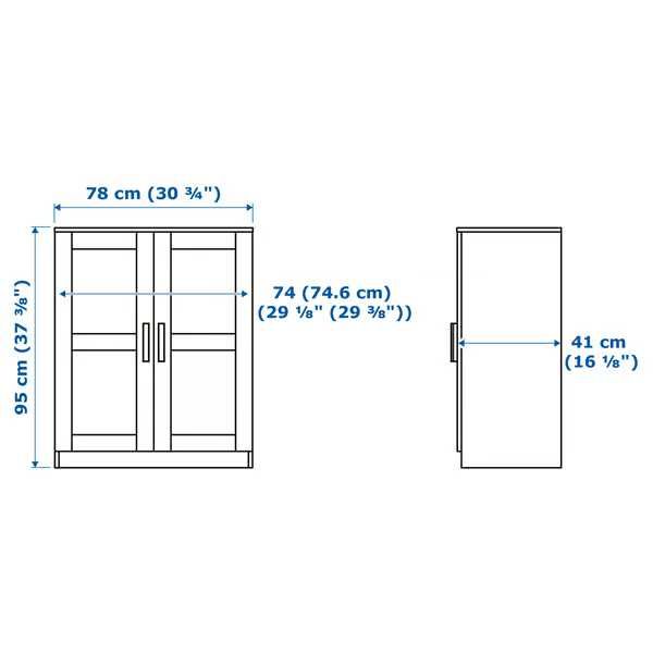 Armario com portas Ikea Brimnes preto
