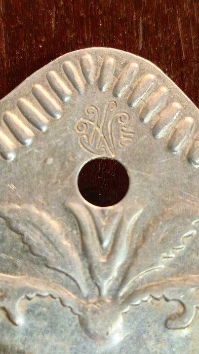 Винтажный алюминиевый совок КЛЕЙМО