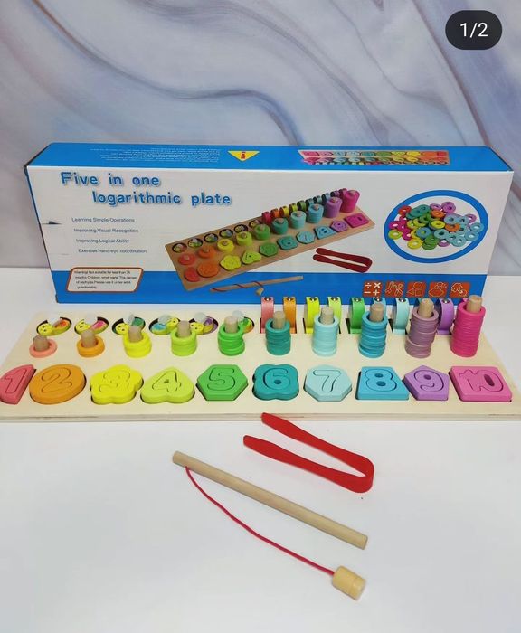 Дошка логічна, сортер, пінцет, риболовля