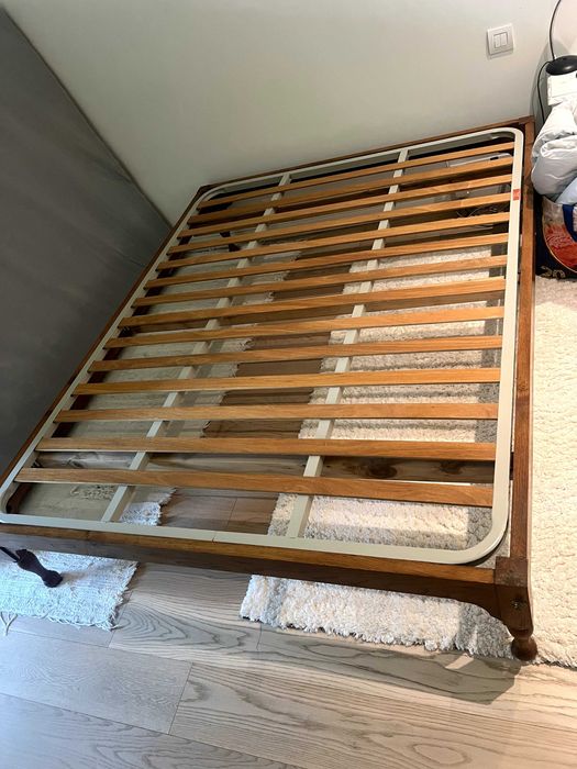 estrutura de cama de madeira estilo antiguo (196x156)