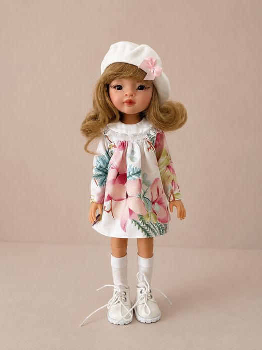 Sukienka beret dla lalek Paola Reina 32cm amigas Handmade