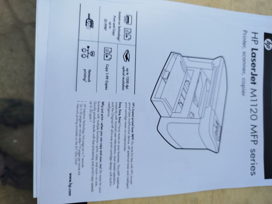 Drukarka laserowa HP LaserJet m11 20 n MFP sprawna