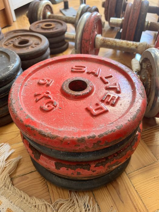 Conjunto Completo de Halteres+Anilhas - 118kg