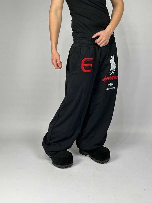 Штани Mowalola Atlanta black спортивки чорні sweatpants штаны черные