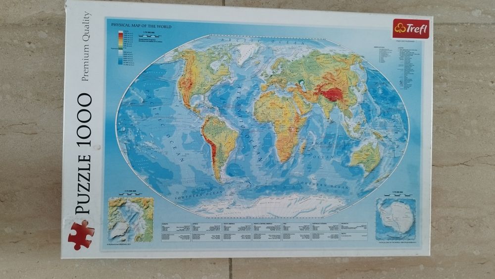 Puzzle 1000 szt mapa świata