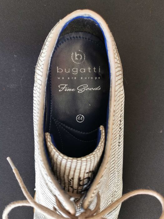 BUGATTI Eleganckie półbuty Camel Beżowy Rozm44 Skóra naturalna JakNOWE