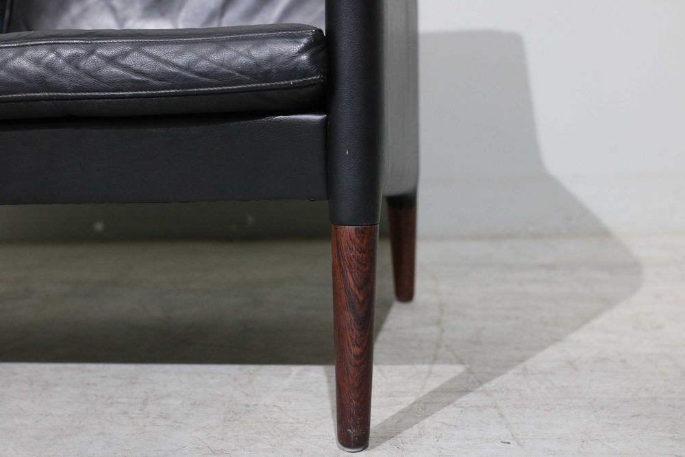 Conjunto de 3 sofás Kurt Ostervig em pau santo e couro | Mid Century