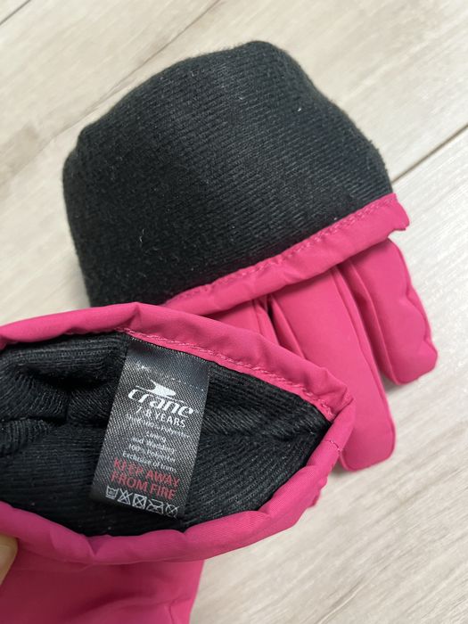 Зимові рукавички Crane, 7–8 років, рожеві