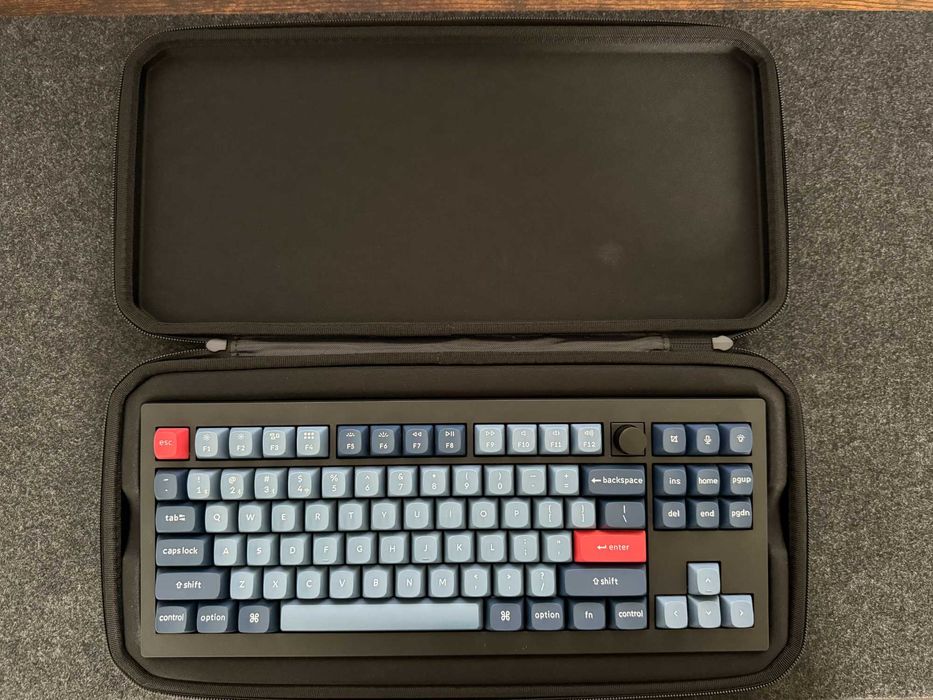 Keychron V3 Max QMK/VIA + Keychron Wooden Palm Rest + Etui Keychron