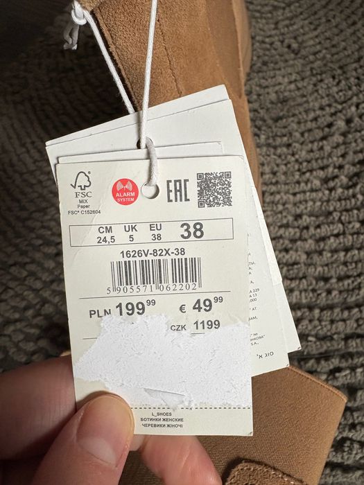 Botki sztyblety buty zamszowe Reserved 38