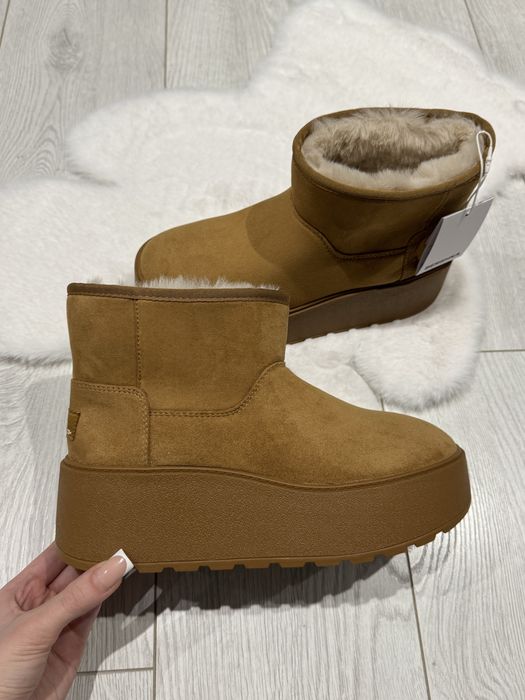 Ugg bershka, жіночі теплі черевики, зимове взуття, бершка взуття, уггі