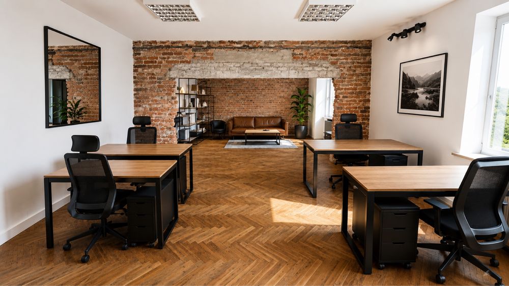 Wyjątkowa powierzchnia biurowa o loftowym charakterze do wynajęcia w części budynku przy ul. Fosa 30 na Ursynowie.