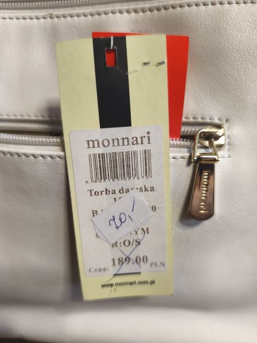 Torebka Monnari biało czarna