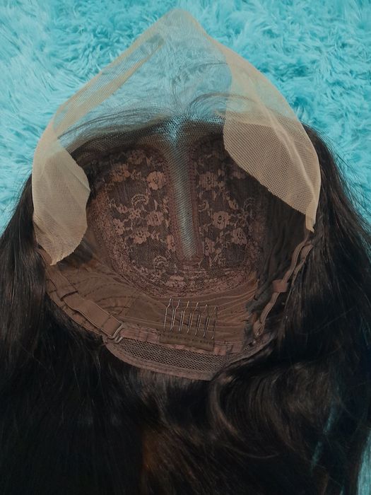 Peruka lace front braz czarna 100% naturalny włos
