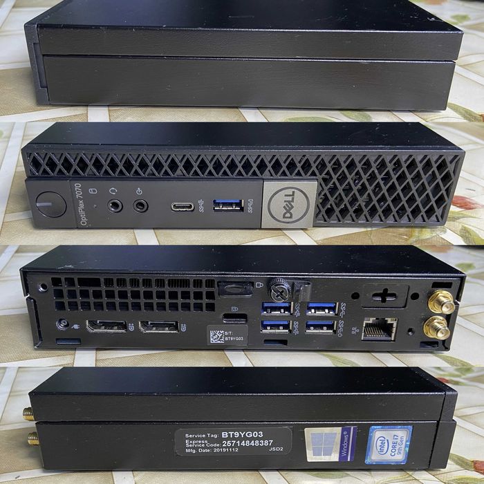 Dell OptiPlex 7070 Micro — i7-9700 (8 ядер) 32GB RAM 512GB SSD WiFi+BT Win11 — Гарантія ФОП