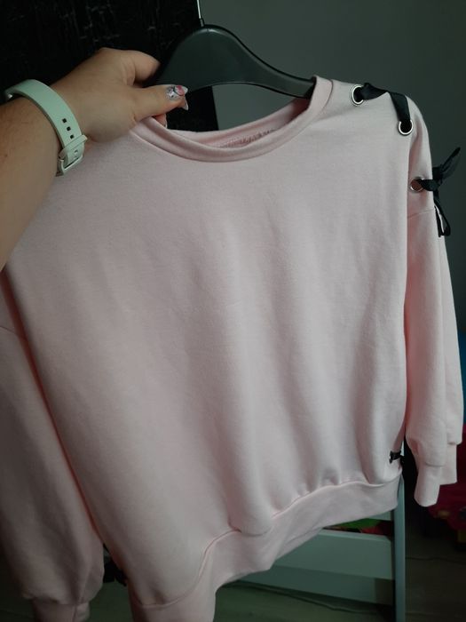 Bluza bluzka pudrowy roz m