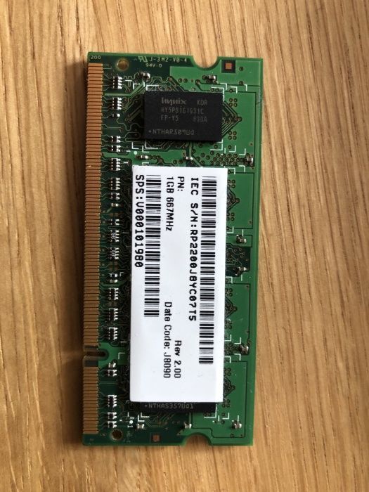 Pamięć RAM DDR2 Hynix 1GB SO-DIMM 667MHz