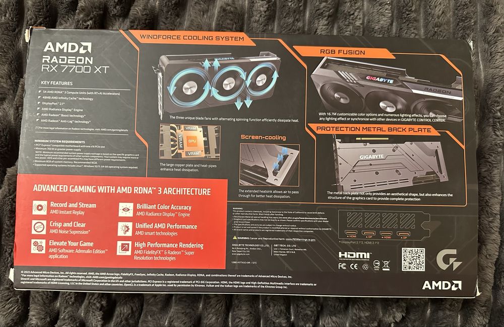 Відеокарта Gigabyte radeon rx7700 xt gaming oc12 G