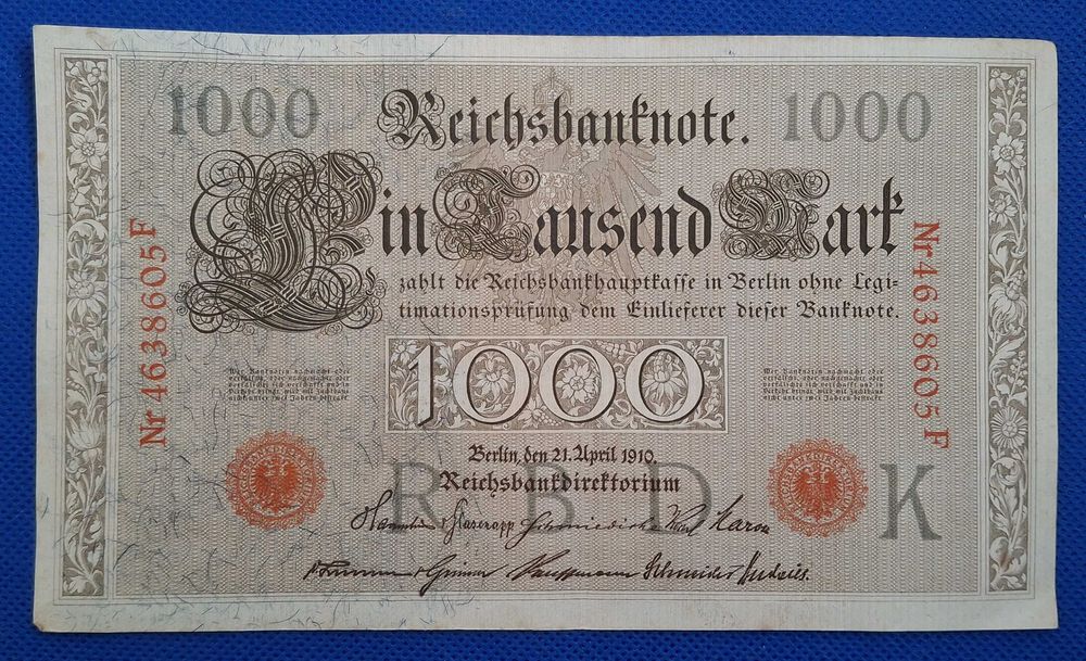 Alemanha - 1000 Mark 1910 (MBC)