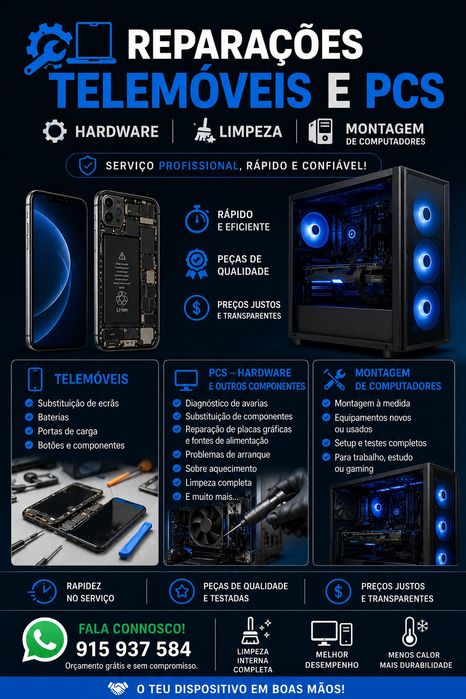 Reparações  de  Telémoveis e Computadores 

O teu telemóvel partiu?