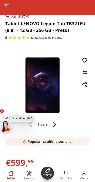 LENOVO Legion Tab TB321FU  12gb/256