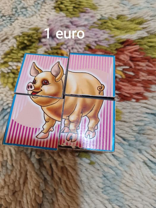 Quebra-cabeças e livros para crianças