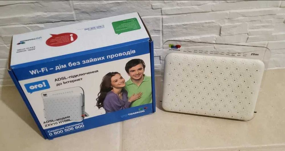 ADSL-модем + Wi-Fi роутер ZTE ZXV10 H108L