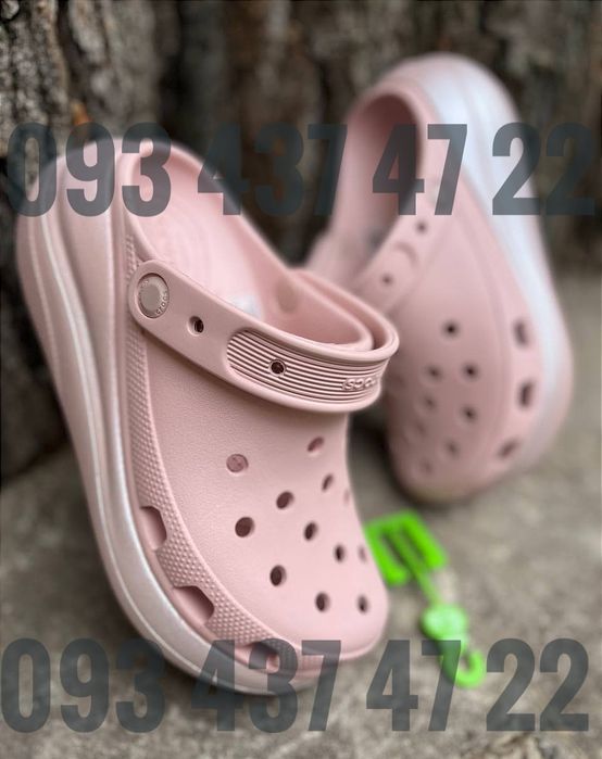 Жіночі крокси на Платформі  Crocs Classic Crush Bone Crocs Clog
