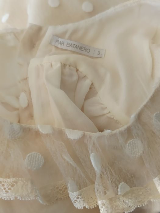 Vestido ,linho , de Batizado "Pilar Batanero"