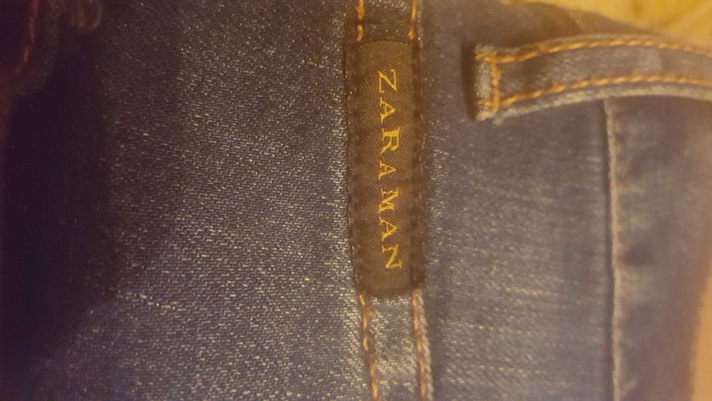 Spodnie jeansy granatowe Zara Men rurki męskie młodzieżowe