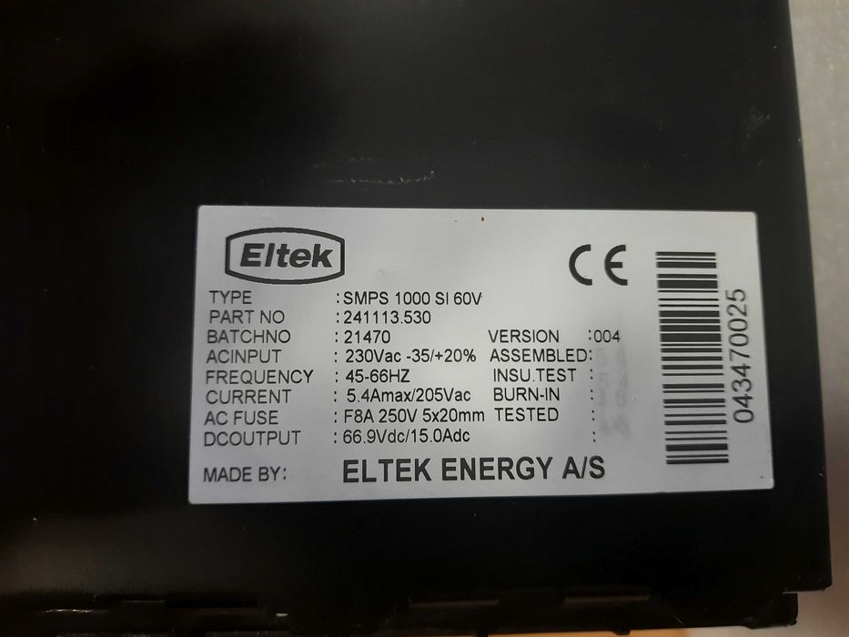 Блок живлення Eltek SMPS1000 60V 15A