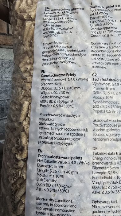 Pellet HS TIMBER Certyfikat